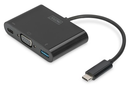 Adattatore Usb Tipo "C" Multiporta Con Porte Vga, Usb 3.0 E Tipo "C" Femmina