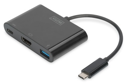 Adattatore Usb Tipo "C" Con Porte Hdmi, Usb 3.0, Porta Usb Tipo "C" Digitus