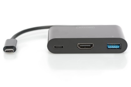 Adattatore Usb Tipo "C" Con Porte Hdmi, Usb 3.0, Porta Usb Tipo "C" Digitus