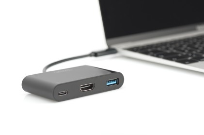 Adattatore Usb Tipo "C" Con Porte Hdmi, Usb 3.0, Porta Usb Tipo "C" Digitus