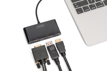 Adattatore Usb-C Tre Porte Displayport/Hdmi/Vga