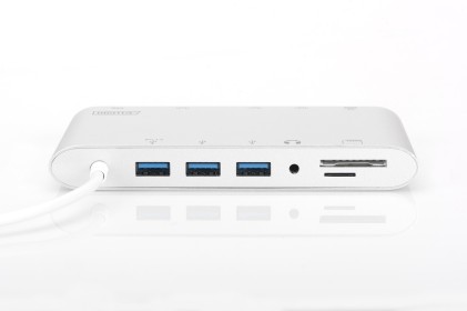 Docking Station Usb Tipo C Con Usb 3.1 Tipo C, Hdmi 4K, Minidp, Vga, 1 X Usb 3.1, 3X Usb3.0, Rj45, Microsd, Sd/Mmc