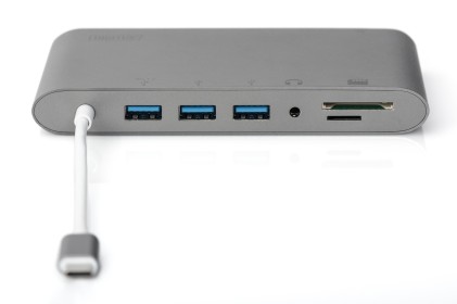 Docking Station Universale Usb-C, 11 Porte 3X Video 1X Usb-C 3X Usb3.0 Rj45 2X Lettore Card
