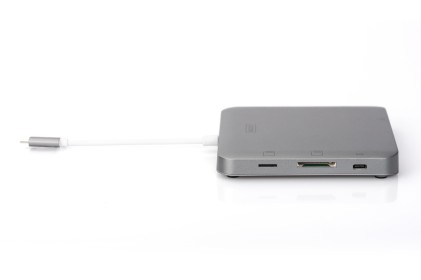 Docking Station Usb Tipo C 11 Porte Con 3 Porte Video Hdmi, Mini Dp, Vga, 1X Usb-C, 3X Usb 3.0, Rj45, 2 X Lettore Card