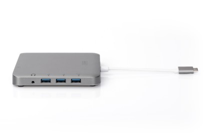 Docking Station Usb Tipo C 11 Porte Con 3 Porte Video Hdmi, Mini Dp, Vga, 1X Usb-C, 3X Usb 3.0, Rj45, 2 X Lettore Card