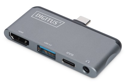 Docking Station Usb-C. 4 Porte Hdmi Usb 3.0 Tipo C E Audio Digitus