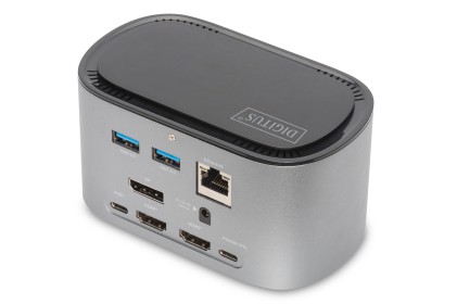 Dock Usb-C 11 Porte, Grigio, Hdmi, Dp, Box Per Hdd Ssd, 2X Hdmi, Dp, 4X Usb-A, 2X Usb-C, Rj45, Ac, M.2 Ssd