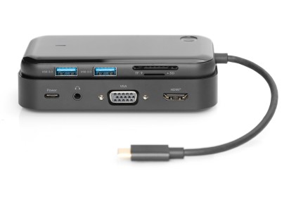 Dock Usb-C 8 Porte Con Wireless Video Extender 2X Usb-A, Hdmi, Vga, Usb-C (Pd), 3,5Mm, Sd/Microsd