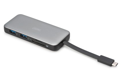 Docking Station Da Viaggio Usb-C, 7 Porte 1Xhdmi, 3Xusb3.0, 1Xrj45, 1Xsd, 1Xmicrosd, 1Xusb-Cpd