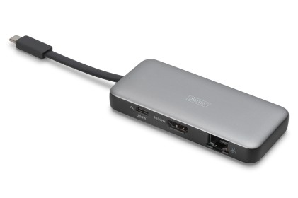 Docking Station Da Viaggio Usb-C, 7 Porte 1Xhdmi, 3Xusb3.0, 1Xrj45, 1Xsd, 1Xmicrosd, 1Xusb-Cpd