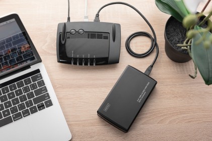 Box Esterno 2,5   Usb 3.0 Ssd/Hdd Raid Sata Con Supporto Jbod, Raid0, Raid1