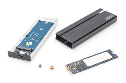 Alloggiamento Ssd Esterno Usb Type-C 3.1 M.2 (Nvme) Senza Attrezzi, Alloggiamento In Alluminio, Key M O Key B+M