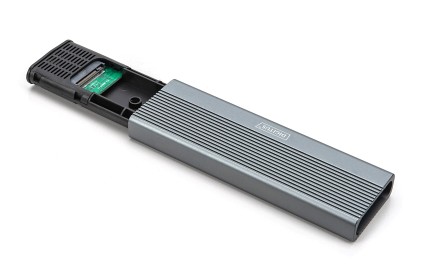 Digitus Alloggiamento Per Disco Rigido Usb M.2, Ssd, Esterno, Nvme + Sata, 10 Gbps (Nvme) 6 Gbps (Sata), Usb3.1 Gen2, Alluminio, Senza Attrezzi