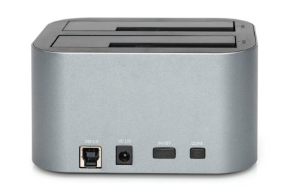 Stazione Docking Doppia Usb 3.0 Sata 6G Per Sata Hdd 2.5/3.5, Funzione Clone, Alimentatore 12V/3A