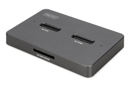 Digitus Docking Station Per Unitа Ssd M.2 Nvme + M.2 Sata Con Lettore Di Schede Sd Express, Usb-C&trade;