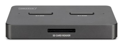 Digitus Docking Station Per Unitа Ssd M.2 Nvme + M.2 Sata Con Lettore Di Schede Sd Express, Usb-C&trade;