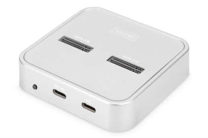 Digitus Docking Station Ssd M.2 Nvme + M.2 Sata Con Lettore Schede Sd-Express, Usb-C<Sup>™</Sup>