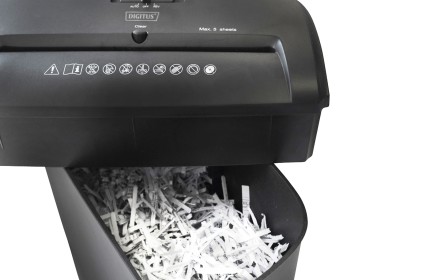 Distruggidocumenti 5 Fogli Taglio 4X40 Mm Capacita' 10 Lt Digitus