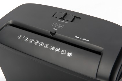 Distruggidocumenti 5 Fogli Taglio 4X40 Mm Capacita' 10 Lt Digitus