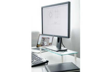 Tavolino Universale Per Monitor In Vetro