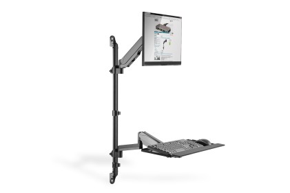 Postazione Di Lavoro Flessibile Per Lavorare In Piedi O Seduti Montaggio A Parete Digitus