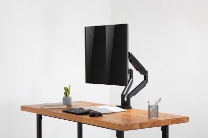 Supporto A Incastro Doppio Con Pressione A Gas Per Monitor 17-32&#34;, 2X 9 Kg (Max), Nero