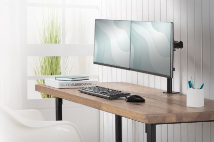 Fissaggio A Incastro Per Monitor Doppio 17-32", 2 X 8 Kg (Max), Nero