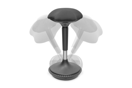 Digitus Sgabello Ergonomico / Sgabello Di Appoggio, Regolabile In Altezza Con Molla A Gas