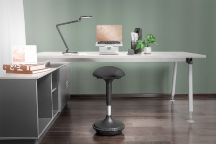 Digitus Sgabello Ergonomico / Sgabello Di Appoggio, Regolabile In Altezza Con Molla A Gas