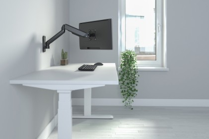 Digitus Supporto A Parete Universale Per Monitor Con Molla A Gas E Braccio Orientabile