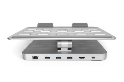 Supporto Regolabile Da Notebook/Tablet Con 6 Porte Usb-Cц-Hdmi-Rete-Usb