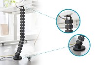 Passacavo Flessibile Lunghezza Adattabile Lungh. 130 X Largh. 6,7 X Prof. 3,5 Cm Colore Nero Digitus