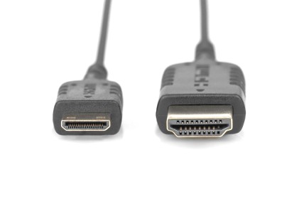 Digitus Cavo Di Collegamento Hdmi High Speed, Tipo C- A, Altamente Flessibile Mt 2