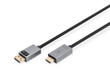 Digitus Cavo Adattatore Displayport 4K, Dp - Hdmi Tipo A Mt 2