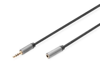 Digitus Cavo Di Prolunga Audio, Da Cavo Jack Da 3,5 Mm A Presa Da 3,5 Mm Mt 1