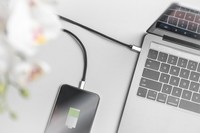 Cavo Di Carica/Dati Apple, Lightning - Usb-C 1.0 Mt Metallo, Nylon, Mfi, Ce Nero