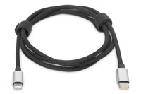 Cavo Di Carica/Dati Apple, Lightning - Usb-C 1.0 Mt Metallo, Nylon, Mfi, Ce Nero