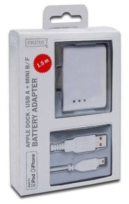 Adattatore Batteria Apple Dock/Maschio + Usb Tipo A/Femmina + Mini Usb B/Femmina