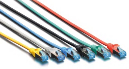 CAVO RETE SCHERMATO F/UTP CAT. 5E - MT. 0,25 - COLORE BLU