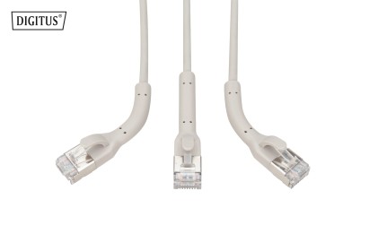 Digitus Cavo Patch Angolato Cat 6A F-Ftp, Rame, 2 M, Grigio Conf 10 Pezzi