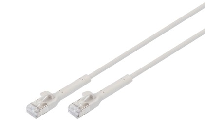 Digitus Cavo Patch Angolato Cat 6A F-Ftp, Rame, 3M, Grigio