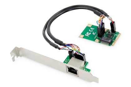 Gigabit Ethernet Mini Pci Express Card Single Lane, Low Profile Bracket, Realtek Chipset