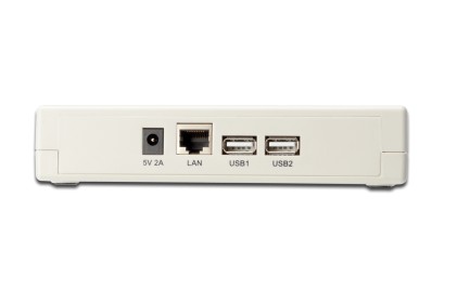 Print Server 10/100 Mbit Con 2 Porte Usb E 1 Porta 25 Poli Parallela