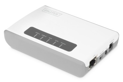 Server Multifunzione Rete Wireless Digitus Usb 2.0 A 2 Porte, 300 Mbps