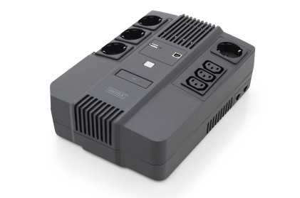 Gruppo Di Continuita  600 Va/360 Watt 4 Prese Schuko, 3 Iec C13 Usb, Rj45 Digitus