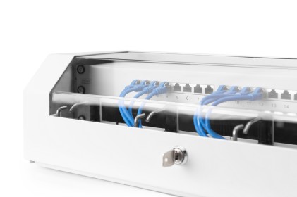 Armadio 5 Unita  Da Muro 19" Slim Line Colore Grigio Chiaro (A)14 X (L) 50 X (P)48 Cm.