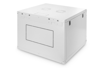 Armadio Rack 19" 7 Unita' Da Muro (A)416 X (L)600 X Profondita' 600 Mm. Colore Grigio Porta Vetro