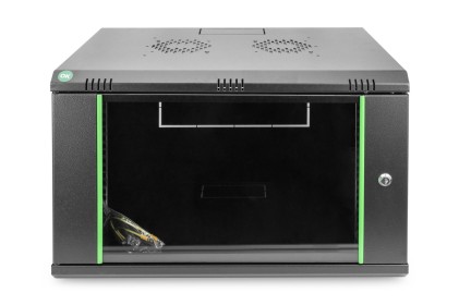 ARMADIO 7 UNITA  DA MURO PER RETI (A)416 X (L)600 X (P) 450 MM COLORE NERO