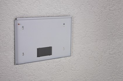 Armadio 7 Unita&#39; Da Muro Linea Soho (A)420 X (L)600 X (P)450 Mm. Colore Grigio Chiaro