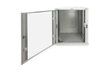 Armadio Rack 19" 16 Unita  Da Muro (A)816 X (L)600 X Profondita  600 Mm. Colore Grigio Porta Vetro